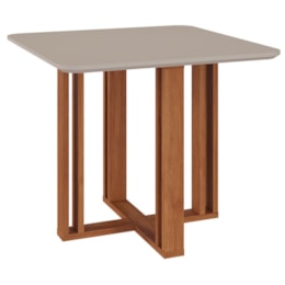 Mesa de Jantar Quadrada Flora 95x95 Cinamomo/Off White com Tampo em MDF - Cimol Móveis Mesa de Jantar Quadrada Flora 95x95 Cinamomo/Off White com Tampo em MDF - Cimol Móveis
