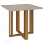 Mesa de Jantar Quadrada Flora 95x95 Nature/Off White com Tampo em MDF - Cimol Móveis