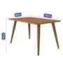 Mesa de Jantar Retangular Adele 130x80 Madeira/Cinamomo com Tampo em MDF - Cimol Móveis