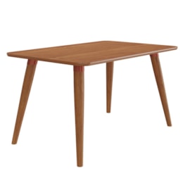 Mesa de Jantar Retangular Adele 130x80 Madeira/Cinamomo com Tampo em MDF - Cimol Móveis Mesa de Jantar Retangular Adele 130x80 Madeira/Cinamomo com Tampo em MDF - Cimol Móveis
