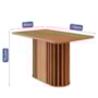 Mesa de Jantar Retangular Julieta 130x80 Cinamomo com Tampo em MDF - Cimol Móveis