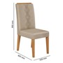 Mesa de Jantar Rute com 6 Cadeiras Yasmin Carvalho Nobre/Off White/Kraft - PR Móveis  