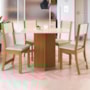Mesa de Jantar Talita 91,8x68 com Tampo em MDP e 4 Cadeiras Freijó/Off White - Indekés