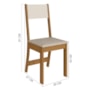 Mesa de Jantar Talita 91,8x68 com Tampo em MDP e 4 Cadeiras Freijó/Off White - Indekés