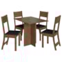 Mesa de Jantar Talita 91,8x68 com Tampo em MDP e 4 Cadeiras Noce/Preto - Indekés