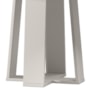 Mesa de Jantar Valencia 135x135 Off White/Preto Tampo em MDF com Vidro - New Ceval