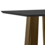 Mesa de Jantar Valencia 90x90 Imbuia/Preto Tampo em MDF com Vidro - New Ceval