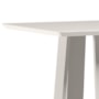 Mesa de Jantar Valencia 90x90 Off White Tampo em MDF com Vidro - New Ceval