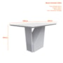 Mesa de Jantar Veneza 120x80 com 4 Cadeiras Amanda Imbuia/Off White/Veludo Cinza Escuro - New Ceval