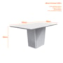 Mesa de Jantar Veneza 160x90 com 6 Cadeiras Caroline Imbuia/Off White/Veludo Azul Marinho - New Ceval