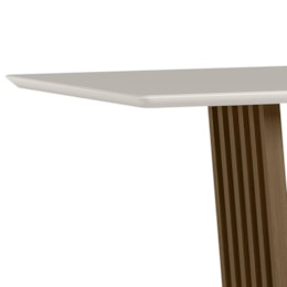 Mesa de Jantar Veneza 160x90 Imbuia/Off White Tampo em MDF com Vidro - New Ceval Mesa de Jantar Veneza 160x90 Imbuia/Off White Tampo em MDF com Vidro - New Ceval