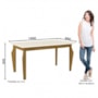 Mesa Ghala 1600mm Nature/Off White - Móveis Henn