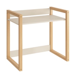 Mesa Infantil Zoe Areia Fosco/Madeira Natural - Reller Móveis   Mesa Infantil Zoe Areia Fosco/Madeira Natural - Reller Móveis