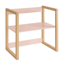 Mesa Infantil Zoe Rosa Fosco/Madeira Natural - Reller Móveis   Mesa Infantil Zoe Rosa Fosco/Madeira Natural - Reller Móveis