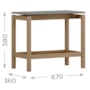 Mesa Lateral Barcelona Oak/Ferrolack - Finestra Móveis