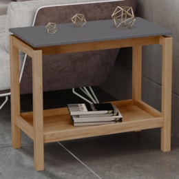 Mesa Lateral Barcelona Tauari/Concret - Finestra Móveis Mesa Lateral Barcelona Tauari/Concret - Finestra Móveis