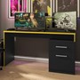 Mesa para Computador Desk Gamer DRX-4000 Preto/Amarelo - PR Móveis