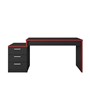 Mesa para Computador Desk Gamer DRX-5000 Preto/Vermelho - PR Móveis 