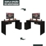 Mesa para Computador Desk Gamer DRX-9000 Preto Black - Móveis Leão