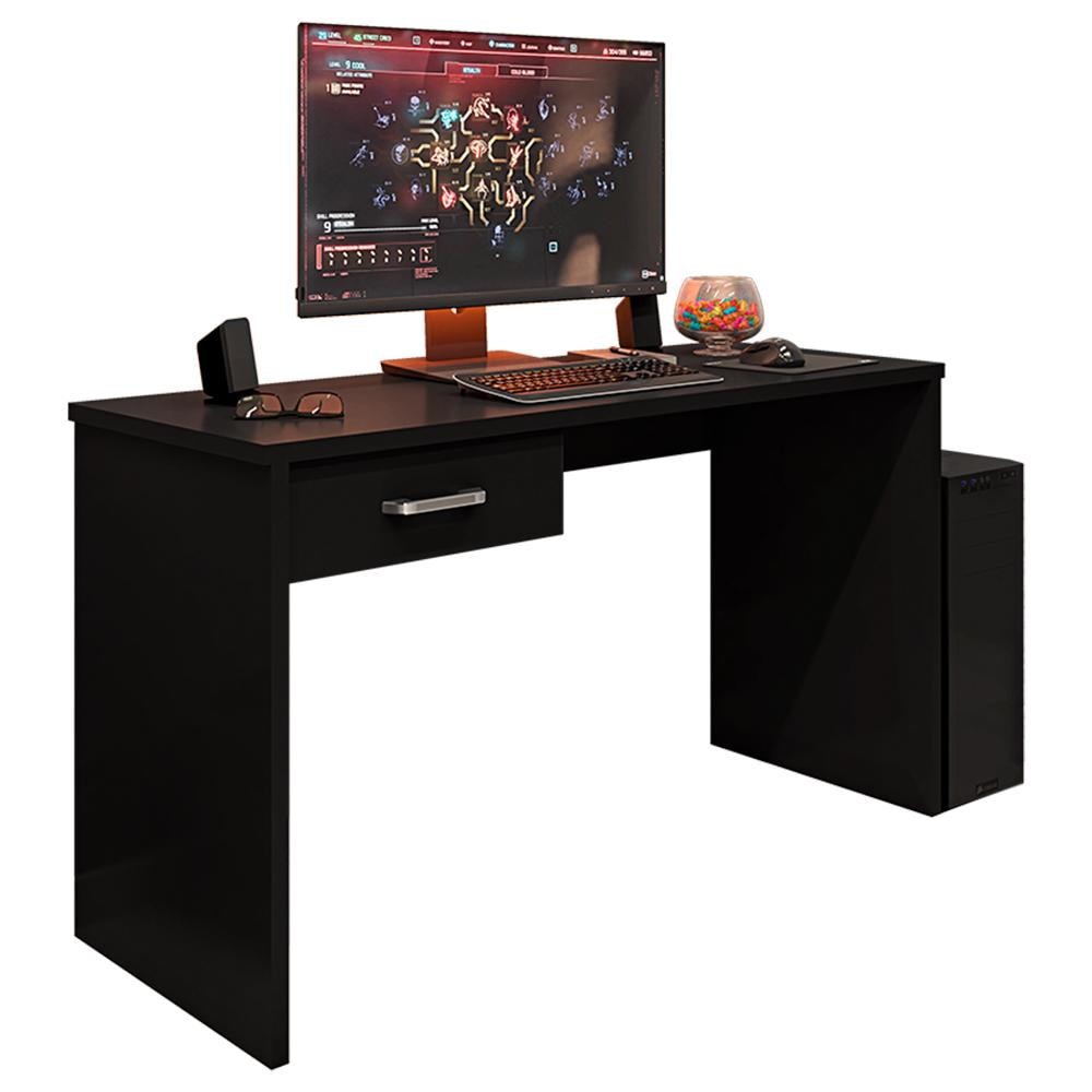 Mesa para Computador Desk Gamer DRX-9000 Preto Black - Móveis Leão