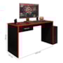 Mesa para Computador Desk Gamer DRX-9000 Preto Trama/Vermelho - Móveis Leão