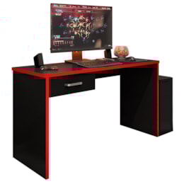 Mesa para Computador Desk Gamer DRX-9000 Preto/Vermelho - Móveis Leão