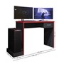 Mesa para Computador Desk Gamer DRX-9000 Preto/Vermelho - PR Móveis 