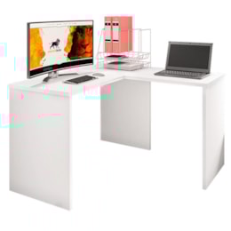 Mesa para Computador Escrivaninha Gávea em L Branco - PR Móveis Mesa para Computador Escrivaninha Gávea em L Branco - PR Móveis