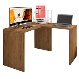 Mesa para Computador Escrivaninha Gávea em L Freijó - PR Móveis Mesa para Computador Escrivaninha Gávea em L Freijó - PR Móveis