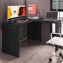 Mesa para Computador Escrivaninha Gávea em L Preto - PR Móveis  Mesa para Computador Escrivaninha Gávea em L Preto - PR Móveis