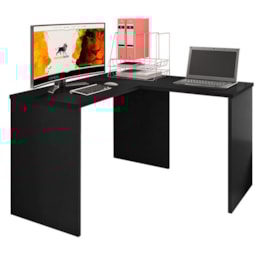 Mesa para Computador Escrivaninha Gávea em L Preto - PR Móveis  Mesa para Computador Escrivaninha Gávea em L Preto - PR Móveis