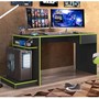 Mesa Para Computador Gamer Monster Preto Fosco/Verde - Mobler