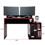 Mesa para Computador Gamer Play Preto/Vermelho - PR Móveis  