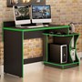 Mesa para Computador Gamer Preto/Verde - Valdemóveis