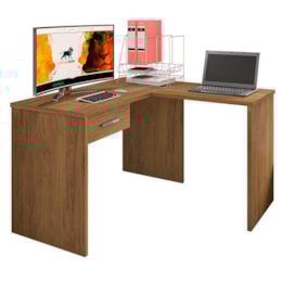 Mesa para Computador Gávea com Gaveta em L Freijó - PR Móveis Mesa para Computador Gávea com Gaveta em L Freijó - PR Móveis