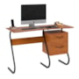 Mesa para Computador Office Steel 2 Gavetas Freijó – EJ Móveis