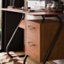 Mesa para Computador Office Steel 2 Gavetas Freijó – EJ Móveis