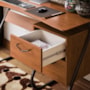 Mesa para Computador Office Steel 2 Gavetas Freijó – EJ Móveis