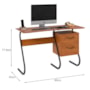Mesa para Computador Office Steel 2 Gavetas Freijó – EJ Móveis