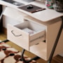 Mesa para Computador Office Steel 2 Gavetas Off White – EJ Móveis
