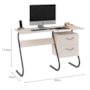 Mesa para Computador Office Steel 2 Gavetas Off White – EJ Móveis