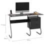 Mesa para Computador Office Steel 2 Gavetas Preto – EJ Móveis