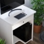 Mesa para Computador Pratica com Gaveta Branco – EJ Móveis