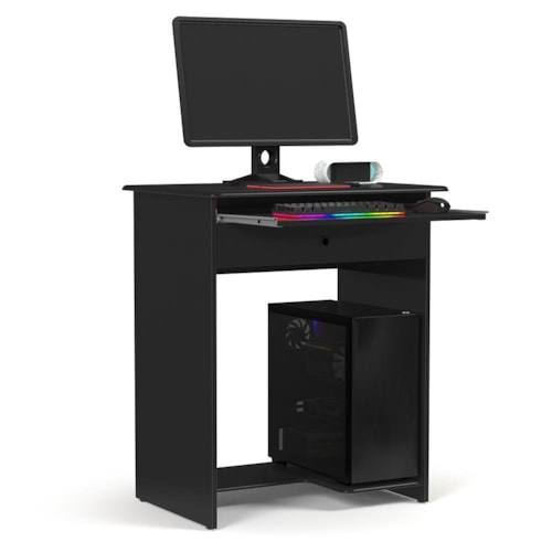 Mesa para Computador Pratica com Gaveta Preto – EJ Móveis