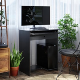 Mesa para Computador Pratica com Gaveta Preto – EJ Móveis