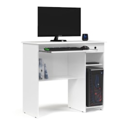 Mesa para Computador Viena 1 Gaveta Branco – EJ Móveis