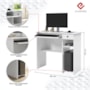 Mesa para Computador Viena 1 Gaveta Branco – EJ Móveis
