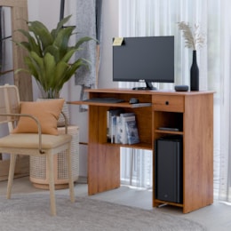 Mesa para Computador Viena 1 Gaveta Freijó – EJ Móveis