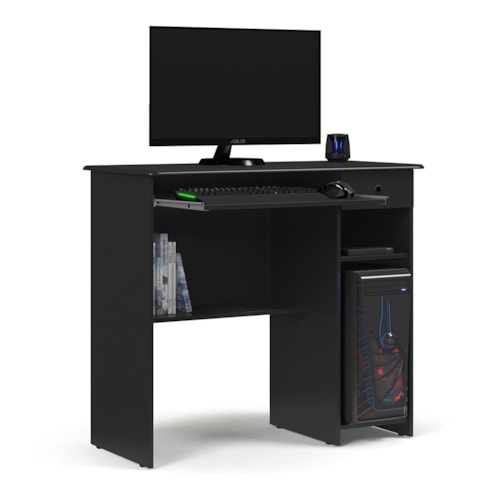 Mesa para Computador Viena 1 Gaveta Preto – EJ Móveis
