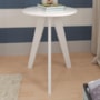 Mesinha Lateral Retrô 54cm Branco Brilho - Móveis Peroba